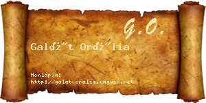 Galát Orália névjegykártya