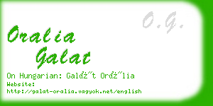 oralia galat business card